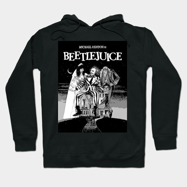 Beetle Juice Artwork Hoodie by SAN ART STUDIO 